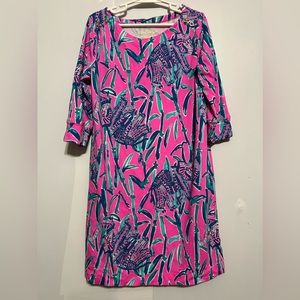 Girls Mandevilla Dress pink elephants and bamboo